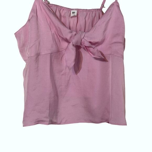 BP Pink Opal Tank Top Adjustable Straps Front Tie Bow NWT Jr Large - Picture 3 of 8
